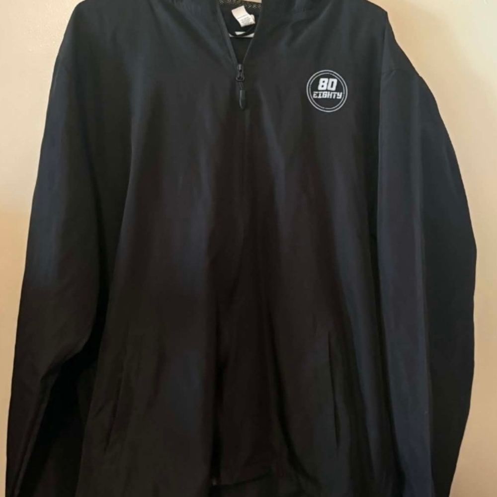 Black 80 Eighty. Windbreaker Jacket